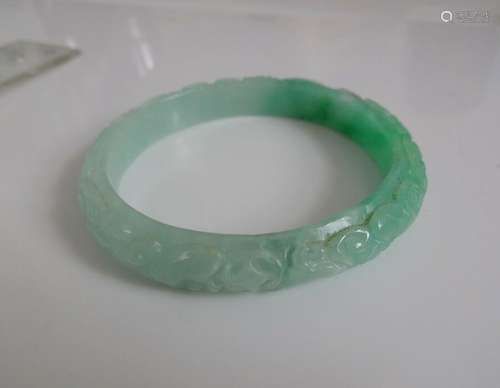 Vtg Important Chinese Estate Jade Ornate Bamboo Ruyi Carved ...