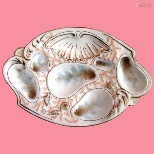 Antique Oyster Plate ~ Batwing!