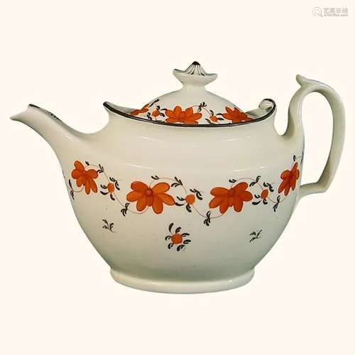 Coalport Teapot C.1805, John Rose’s Factory.