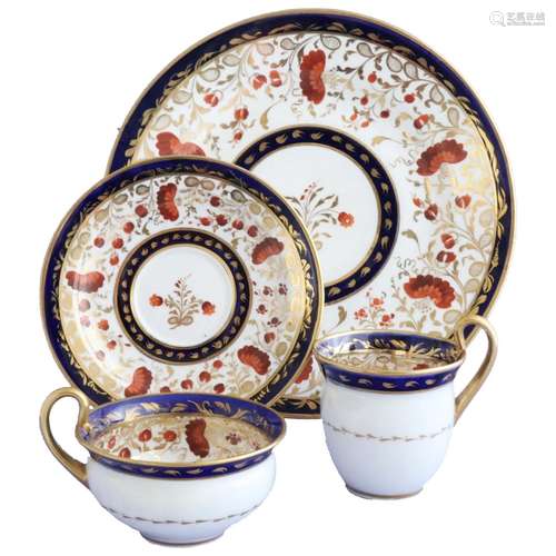 Coalport ‘Empire’ tea & coffee trio with serving plate, ...