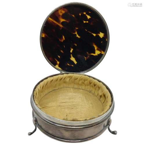 Horton & Allday Tortoiseshell & 925 Sterling Ring Bo...