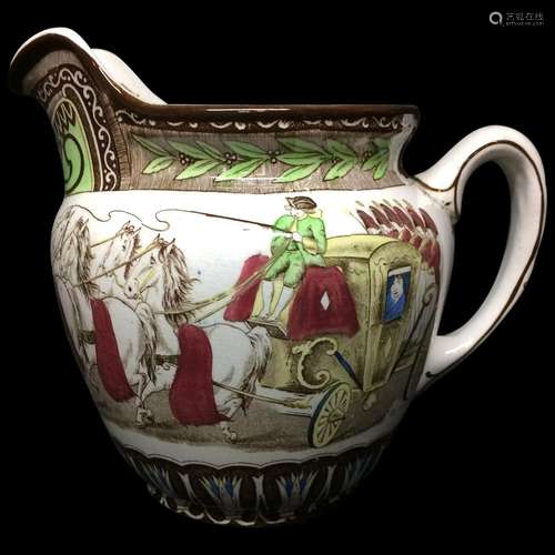 1906 ~ Rare Cinderella Buffalo Pottery Pitcher Jug