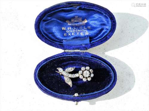 A Fine And Rare Georgian Diamond Daisy Brooch