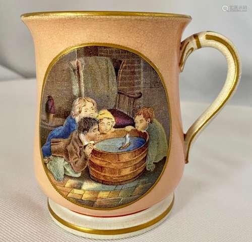 Early Victorian Prattware Mug. C1860