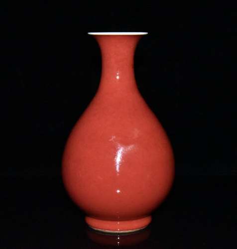 Ji red glaze okho spring bottle x11.5 19.3 1200 cm