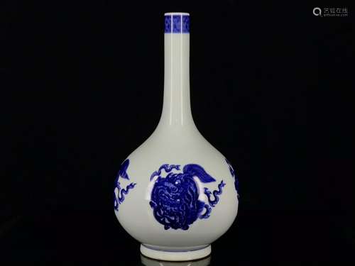 Blue and white lion is 37/19 ball grain the flask.7980021658