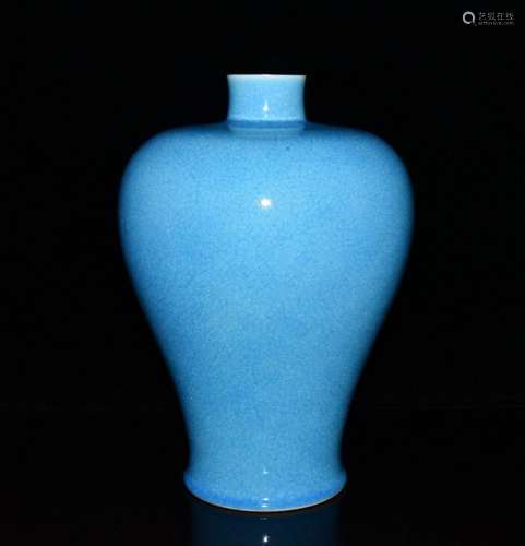 Sapphire blue glaze tracing painstakingly bottle x19cm 28 18...