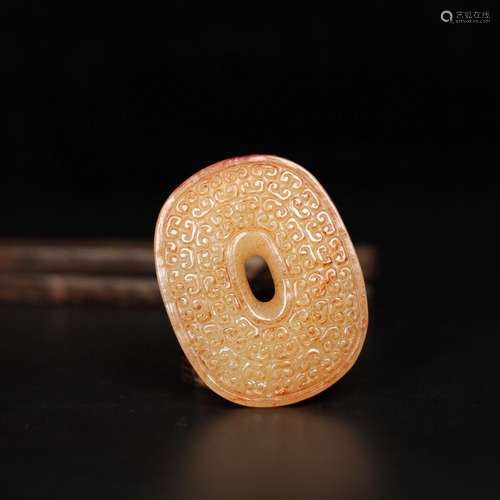 Hetian jade jade wall, exquisite jade oil moisten, patina, d...