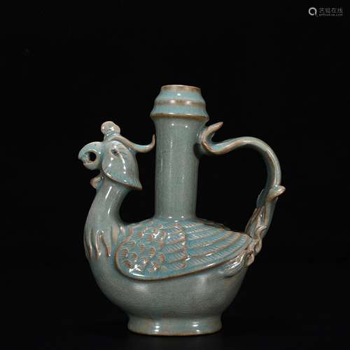 Your kiln azure glaze chicken first army17 cm high 20 centim...