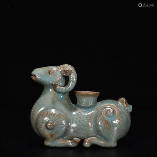 Your kiln azure glaze benevolent candle light11 cm high 16 c...