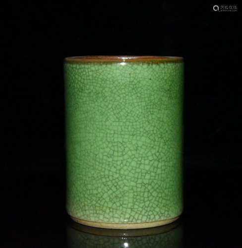 Open the slice apple green brush pot 10 ✘ cm300 7.6