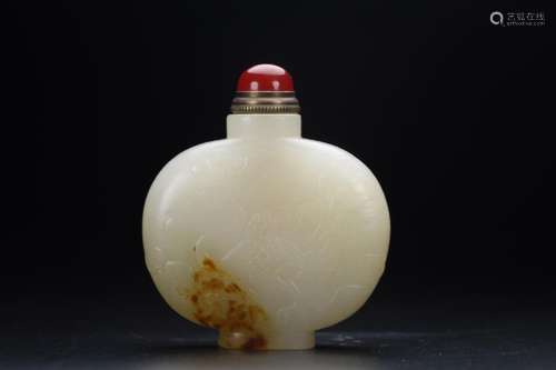 Hetian jade in extremely good fortune snuff bottle is exquis...