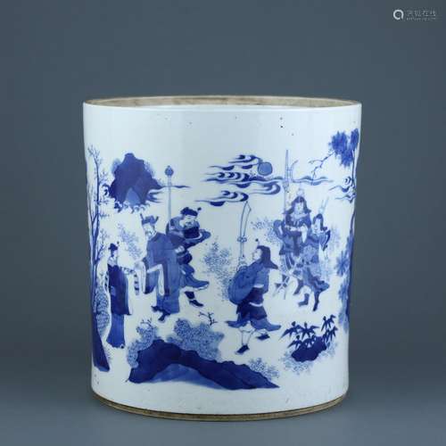 Chung figure pen container frame - stories of blue and white...