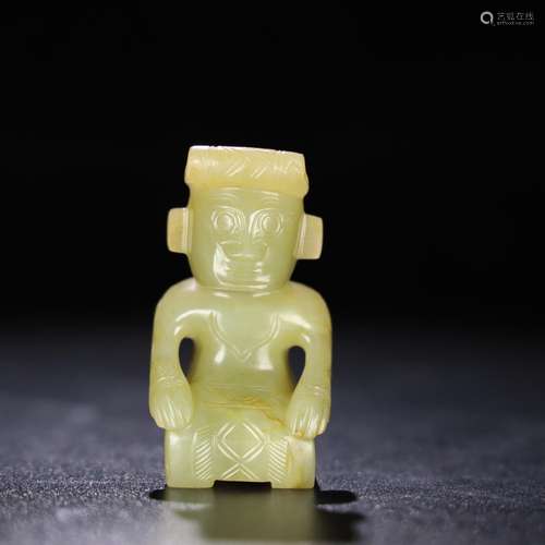 Hetian jade knelt, exquisite jade oil moisten, carver exquis...