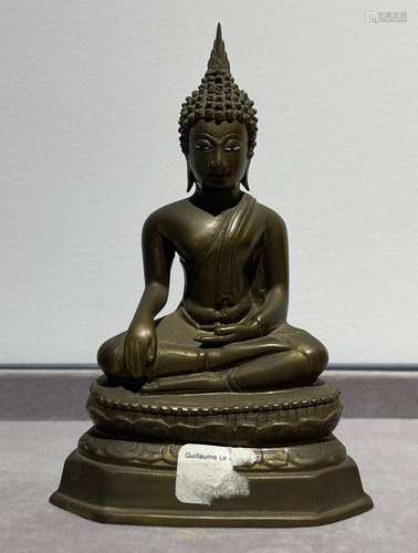 Copper alloy shakyamuni Buddha statue at the beginning of 20...