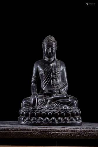 Lobular rosewood Buddha, 14 wide 9 high 20 cm long