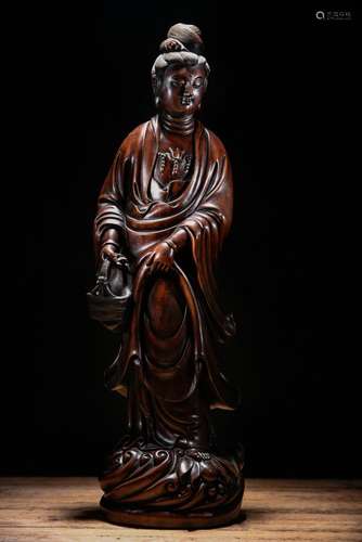 Hua limu basket guanyin, 18 long 15 high 53 cm wide