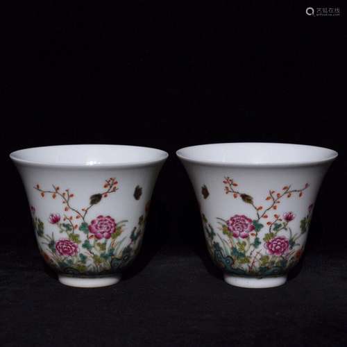 Pastel flowers cup 6.5 x8.1