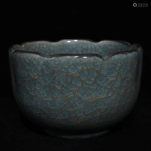 Official porcelain mouth bowl of ice crack, in 12.8 x19.3