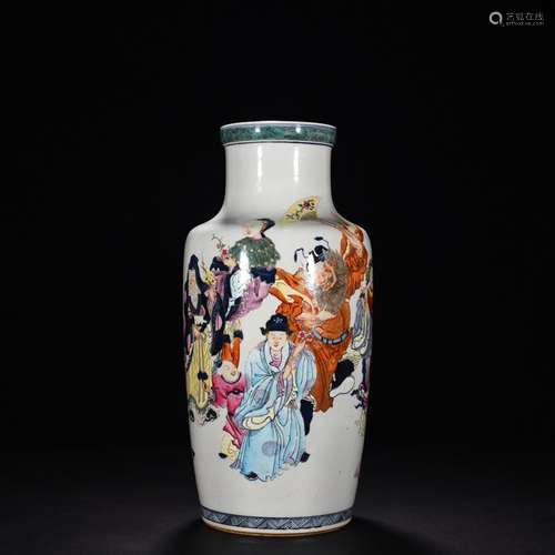 Blue and white color 12 flora character story lines cylinder...