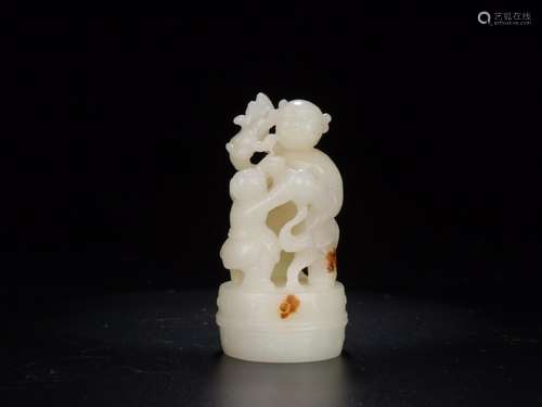 : hetian jade the lad furnishing articlesSize: 3.5 cm high 6...