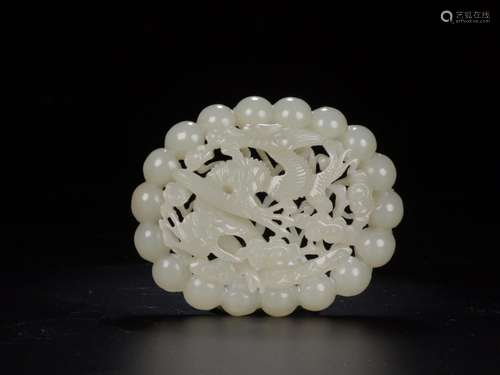 : hetian jade dragon grain tileSize: 7.5 cm wide and 6.1 cm ...