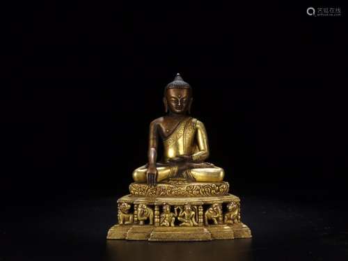 : gold Buddha statuesSize: 10.4 cm wide, 7 cm high 12.5 cm w...