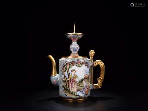 : colored enamel ewer western charactersSize: the length of ...