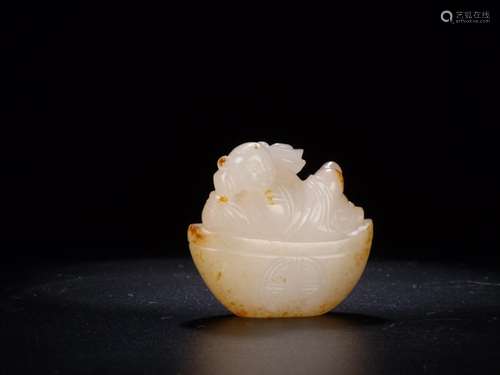 : hetian jade lucky boy furnishing articlesSize: 4.3 cm wide...