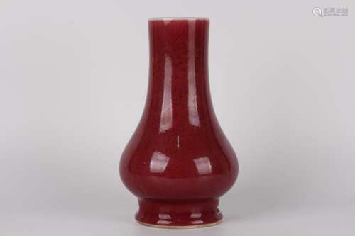 - ji red glaze in a bottle20.3 cm high, diameter 6 cm, belly...