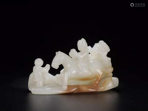 The stories of old Tibet: hetian jade furnishing articlesSiz...