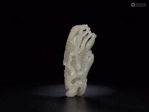 : hetian jade double bergamot furnishing articlesSize: 4.3 c...