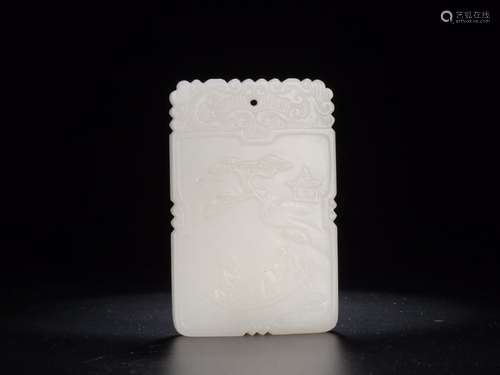 : hetian jade figures on a boatSize: 4.3 cm wide and 0.7 cm ...