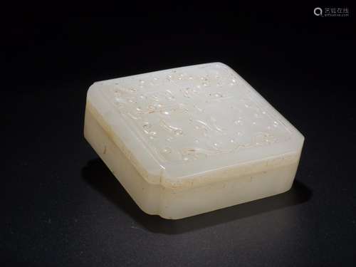 : hetian jade beast lines cover boxSize: 7.5 cm high 2.3 cm ...