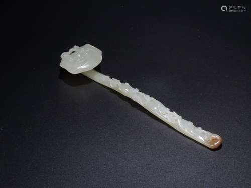 : hetian jade good lucky for youSize: 19.2 cm wide and 4.3 c...