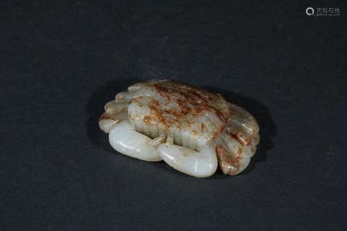 Hetian jadecrab crab furnishing articlesSize: 7.4 * 4.8 * 1....