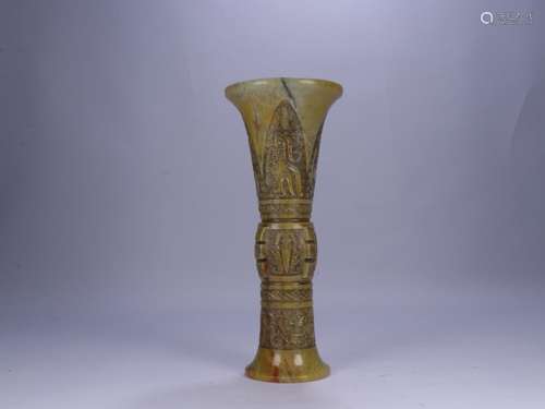 : shous stone benevolent grain vase with flowersSize: 12.3 c...