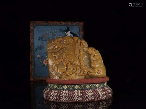 : jc, tian Huang Longwen seal door modelSize: 11 cm long and...