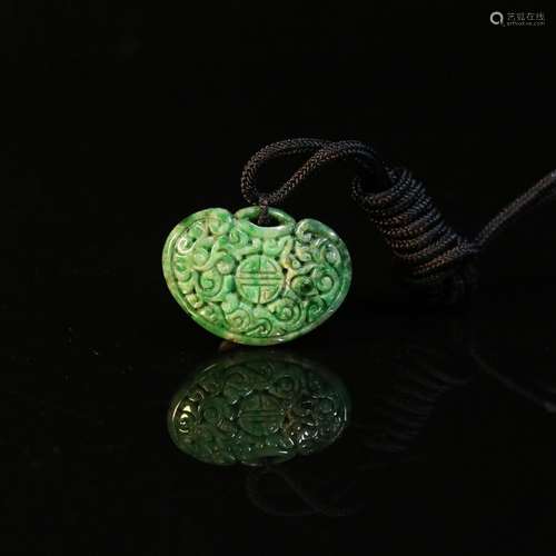 jade regiment around branch lines pendant with a long lifeSi...