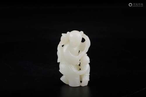 , hotan jade lotus the boy to piecesSize: 4.5 * 2.5 * 8 cm w...