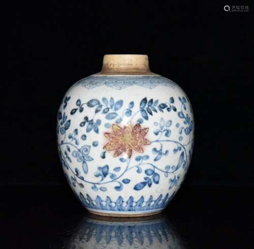 Blue flowers youligong led branches grain canister x11.5 13....