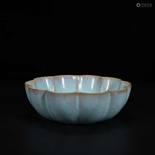 Your kiln azure glaze kwai mouth bowl of 6 cm * 18.5 900