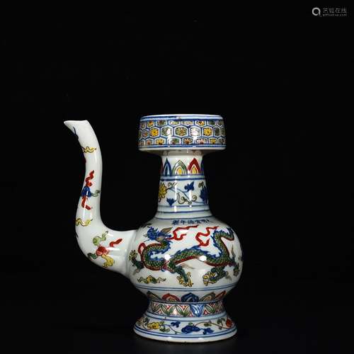 Blue and white color YunLongWen Ben pot21 cm high 17 cm wide...