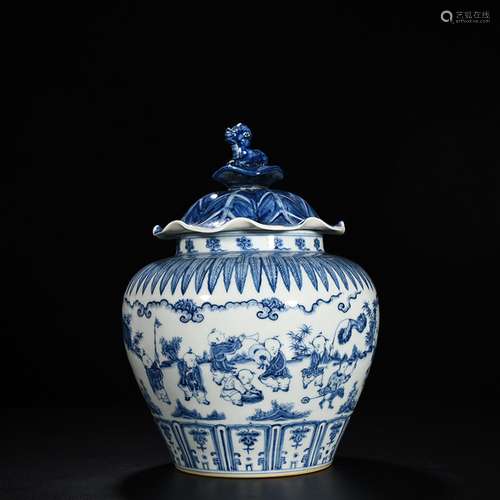 Doucai jar YingXiWen lotus leaf Wan Guifei 33 * 24 cm4500