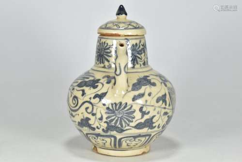 Generation of dark blue and white grain ewer17 cm high 16 cm...