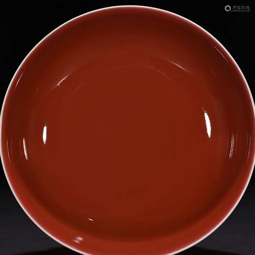 The red glaze plate of 4.5 * 19 cm