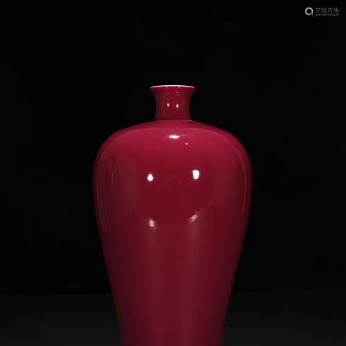 Carmine red glaze mei bottles 25 * 11 cm