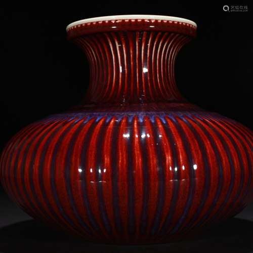 The red glaze kiln fish basket 27 * 34 cm