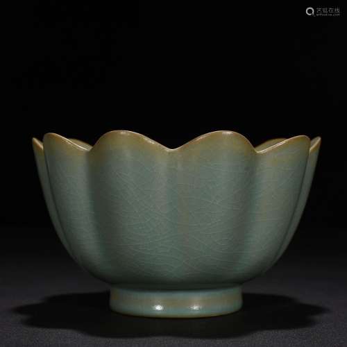 Your kiln azure glaze lotus bowl of 10 * 17 cm