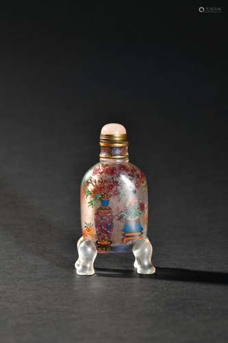 Old coloured glaze antique enamel snuff bottles.Size: 9.6 4....